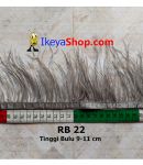 Bulu Single Ostrich Pendek Abu Abu Cerah (RB 22)